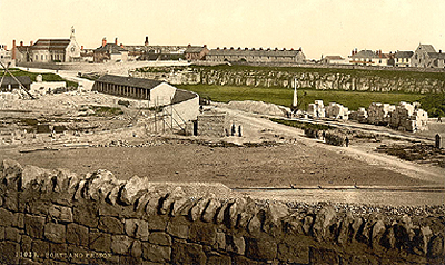 Victorian postcard of Portland Prison, 1890, where John Lee served part of his life sentence.